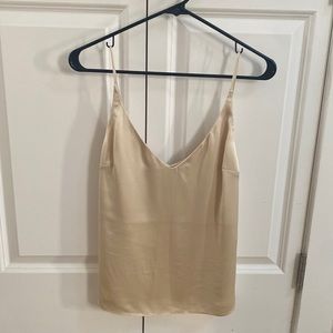 Reformation Cream Silk Top